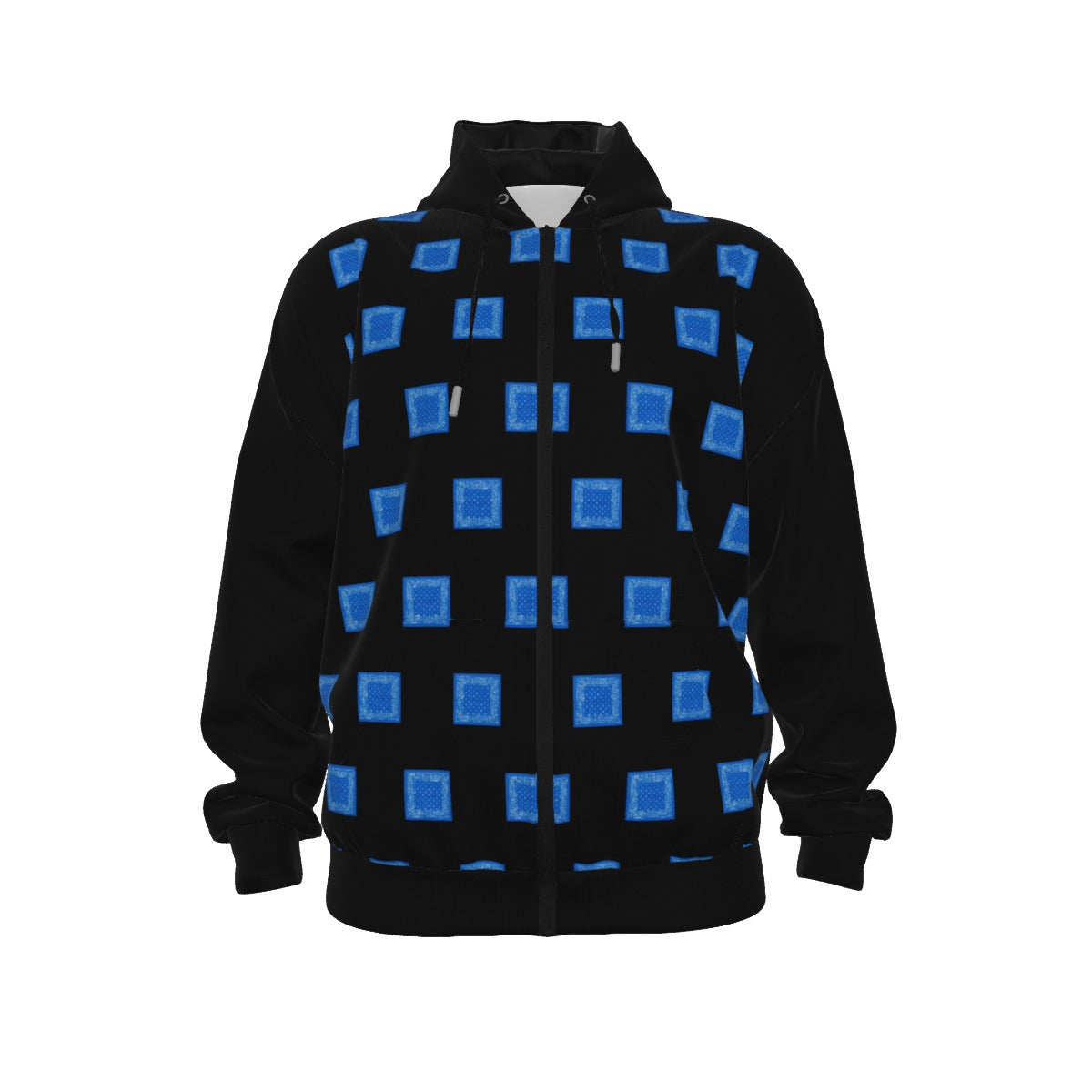 Growth In Pain Apparel Unisex 310GSM 100% Cotton Zip Hoodie | "Blue Flag" Premium Streetwear Design