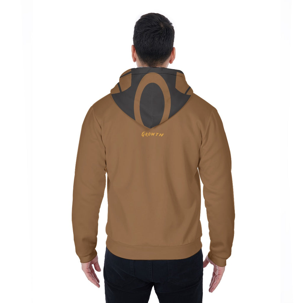 Growth In Pain Apparel Men's Warm Sherpa Fleece Zip Up Hoodie - Thick Winter Sweatshirt with Plush Lining