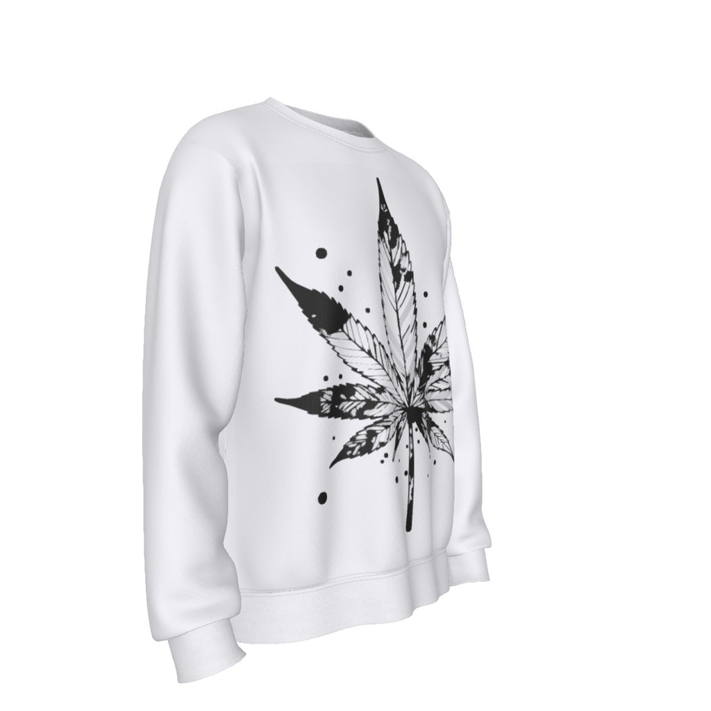 Growth In Pain Apparel Men's Sweatshirt "Green Leaf" Streetwear 420 Crewneck Sweatshirt