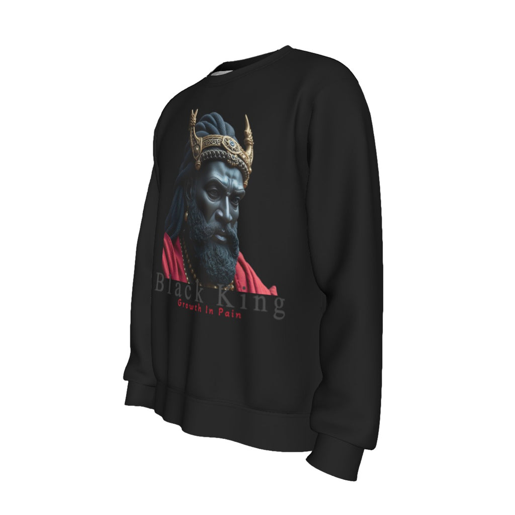 GIP Apparel Men's "Black King" Crewneck Sweatshirt - Streetwear Nightlife Style