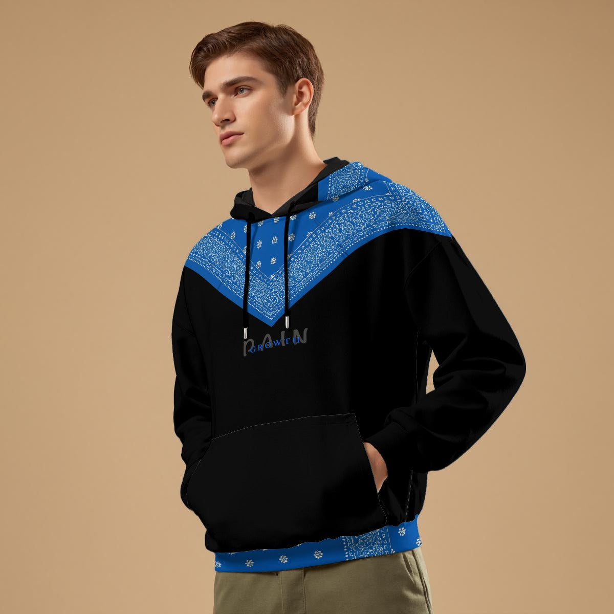 GIP Apparel Premium Unisex Pullover Hoodie | 310GSM 100% Cotton Streetwear with 'Growth in Pain' Print