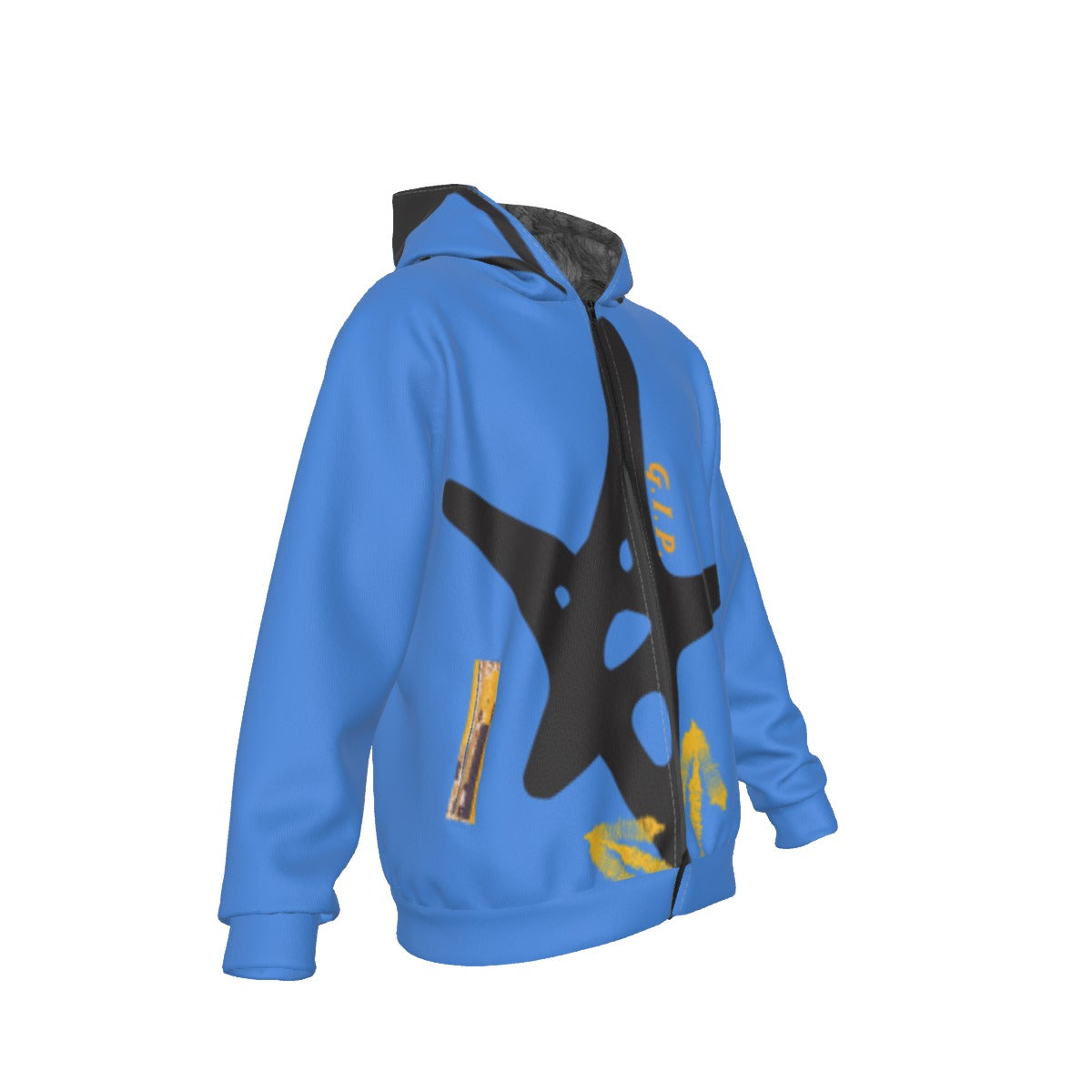 Growth In Pain Apparel Men's Warm Sherpa Fleece Zip Up Hoodie - Thick Winter Sweatshirt with Plush L