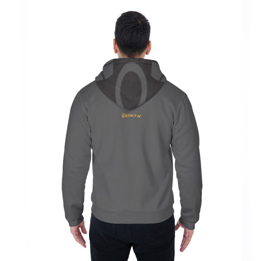 Growth In Pain Apparel Men's Warm Sherpa Fleece Zip Up Hoodie - Thick Winter Sweatshirt with Plush L