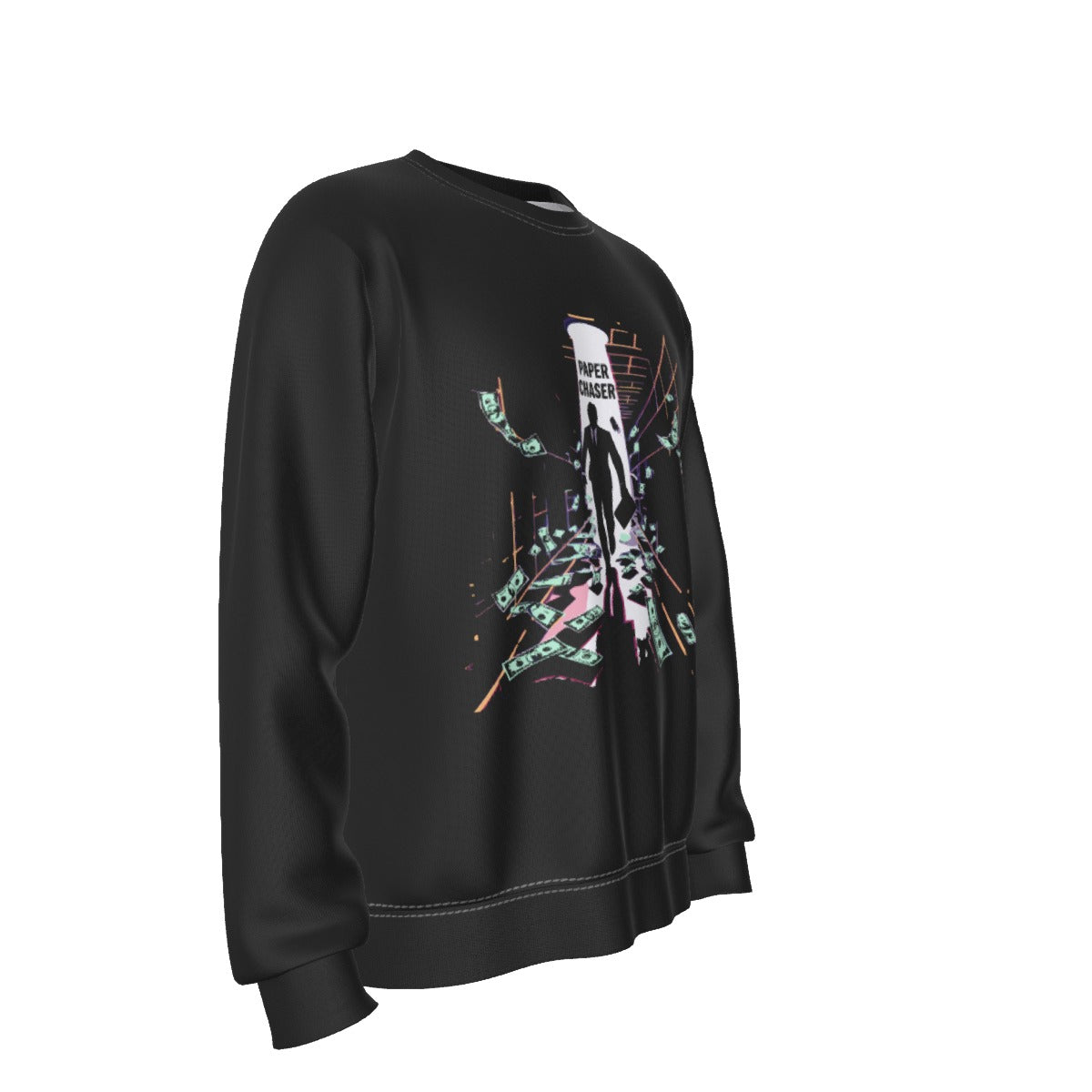 Growth In Pain Men's 'Paper Chaser' Streetwear Crewneck Sweatshirt