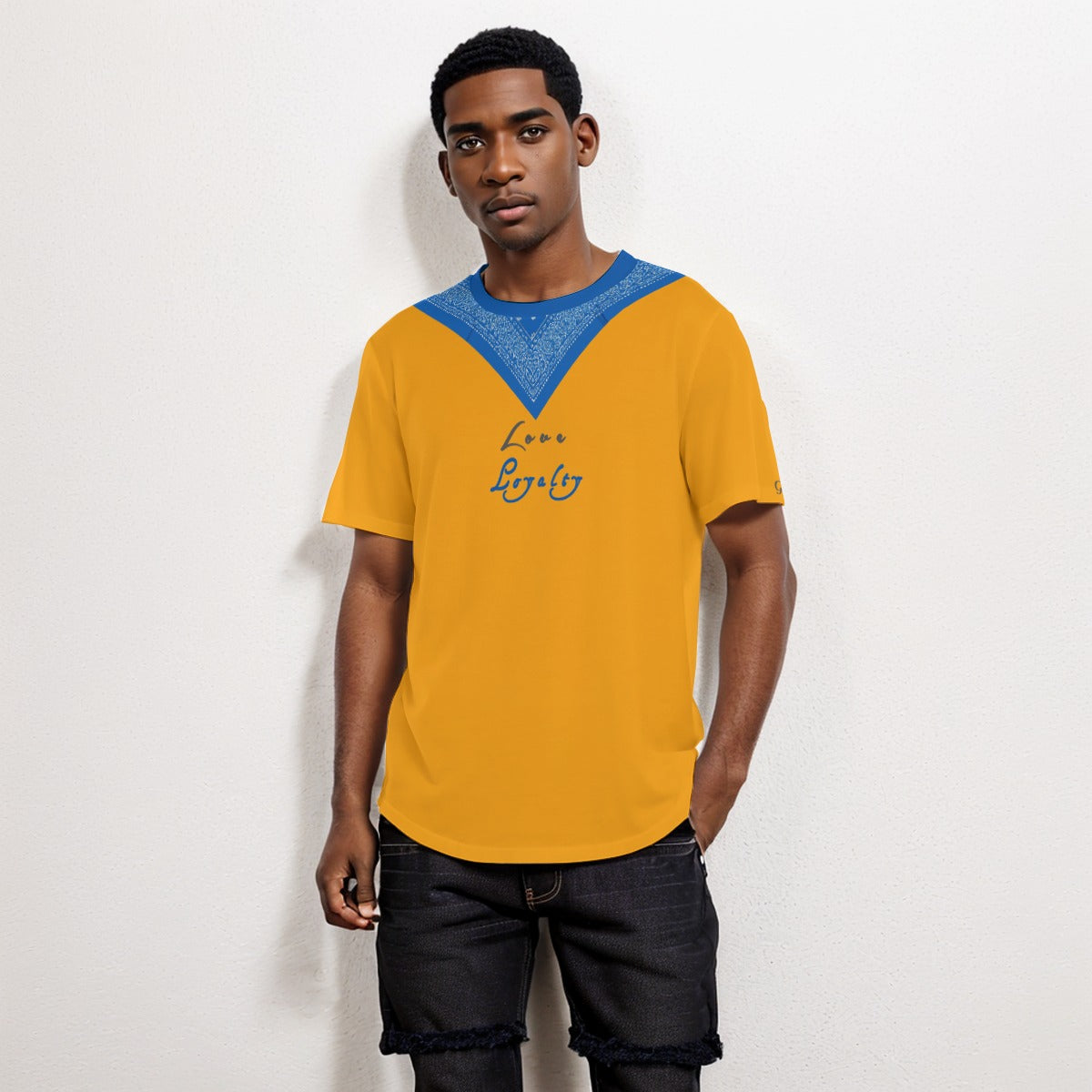 Growth In Pain Apparel Men's Short Sleeve T-shirt with Rounded Hem Design - "Love and Loyalty"