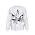 Growth In Pain Apparel Men's Sweatshirt "Green Leaf" Streetwear 420 Crewneck Sweatshirt
