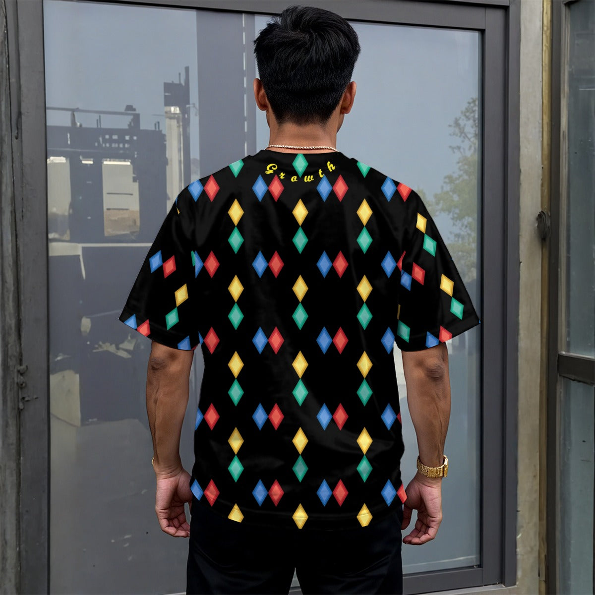 Growth In Pain Unisex Drop-Shoulder T-Shirt | 180GSM, 'I'm Here' Slogan Premium Party Club Tee