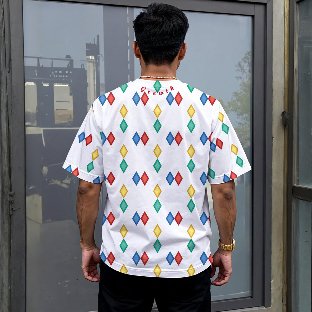 Growth In Pain Unisex Drop-Shoulder T-Shirt | 180GSM, 'I'm Here' Slogan Premium Party Club Tee