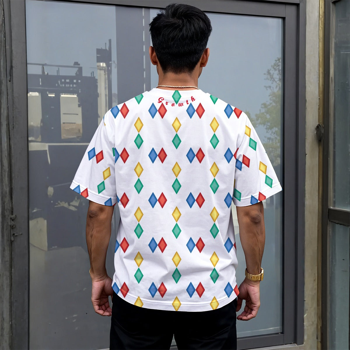 Growth In Pain Unisex Drop-Shoulder T-Shirt | 180GSM, 'I'm Here' Slogan Premium Party Club Tee