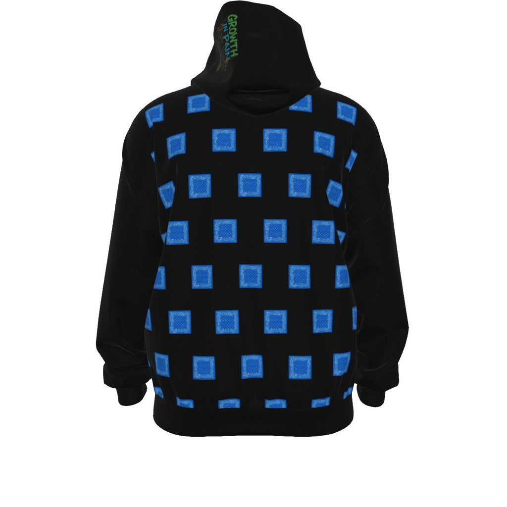 Growth In Pain Apparel Unisex 310GSM 100% Cotton Zip Hoodie | "Blue Flag" Premium Streetwear Design
