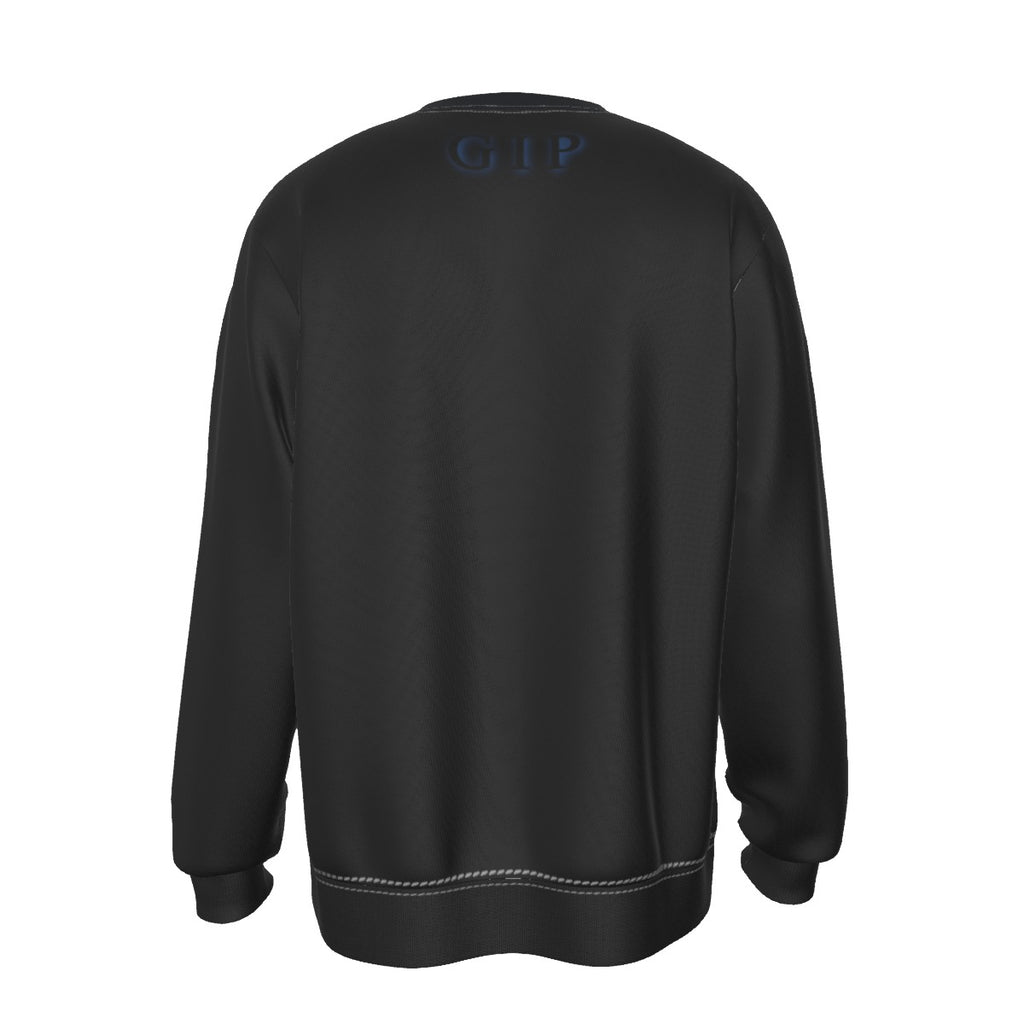 Growth In Pain Apparel "Love and Loyalty" Blue Bandana Print Crewneck Sweatshirt