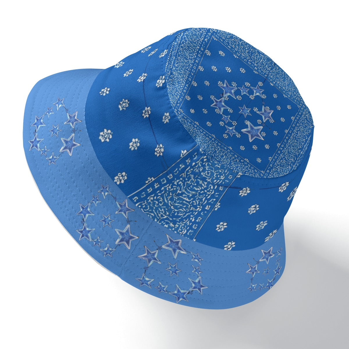 GIP Apparel Double-Side Print Bucket Hat – Blue & Red Reversible Nightlife Style
