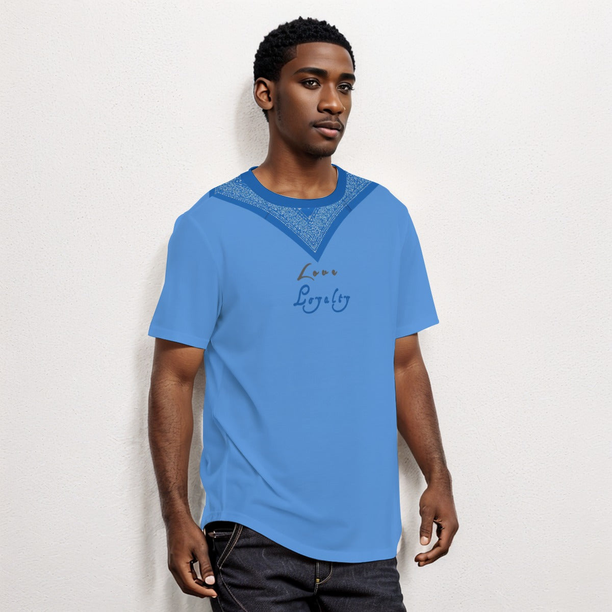 Growth In Pain Apparel Men's Short Sleeve T-shirt with Rounded Hem Design - "Love and Loyalty"