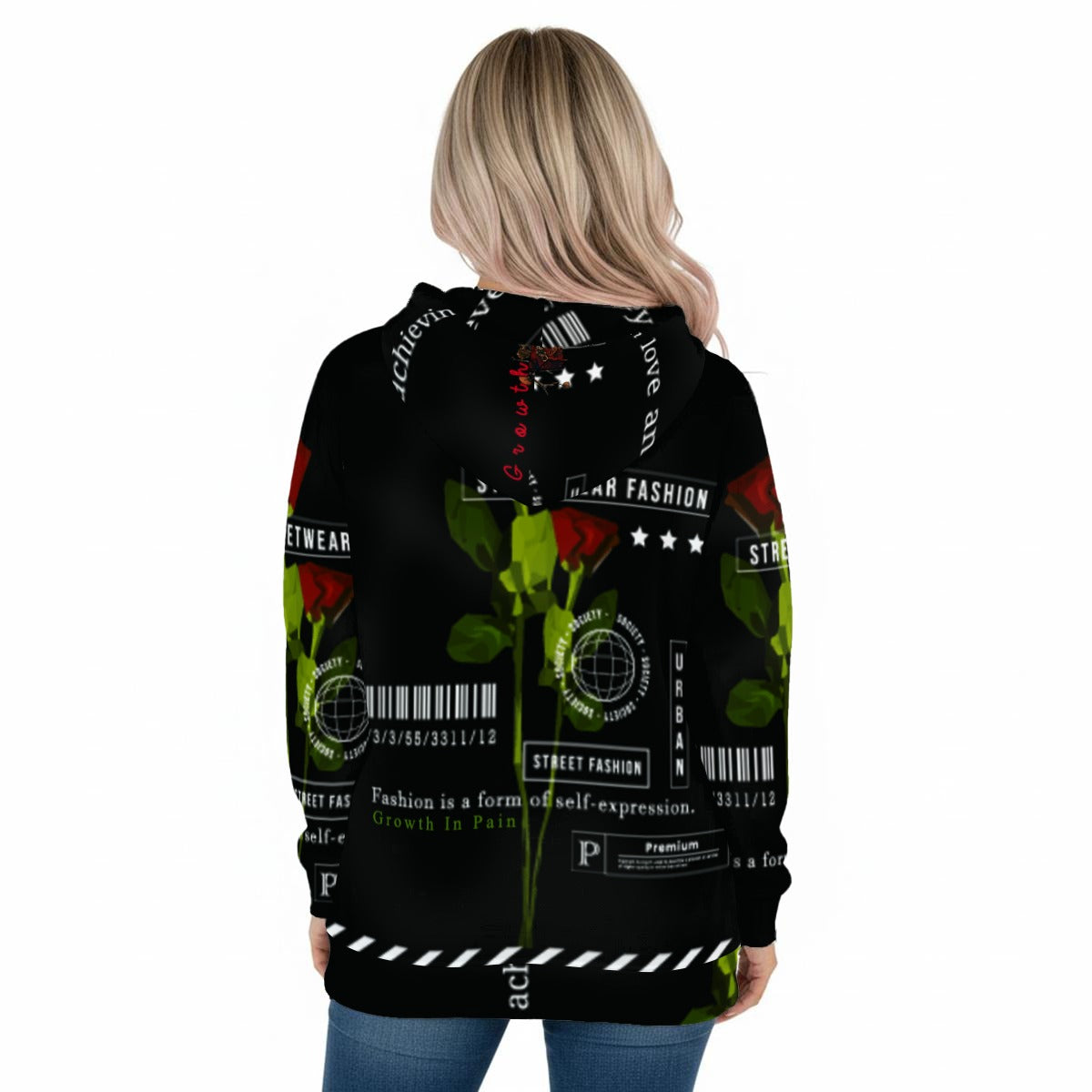 GIP Apparel Women's Pullover Hoodie with Drawstring - Street Fashion Nightlife Premium Scuba Fabric
