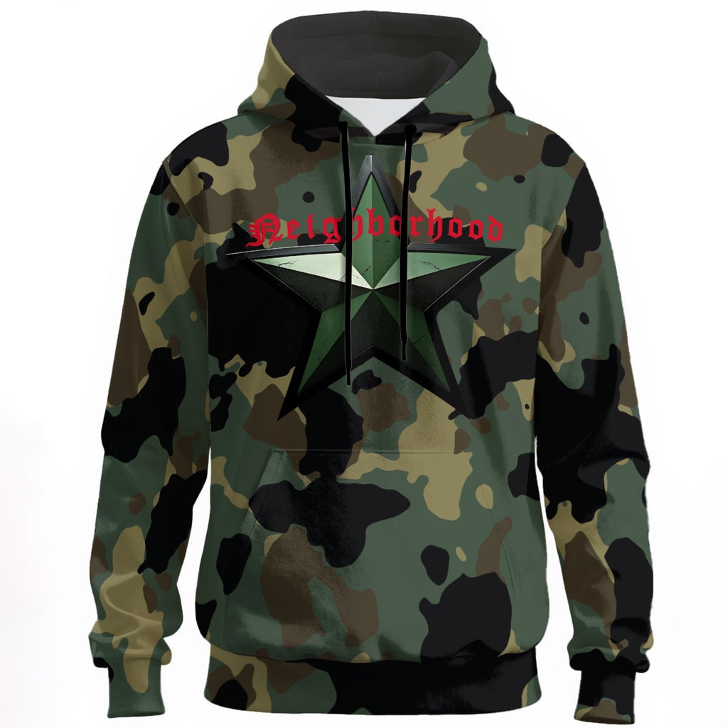 GIP Apparel Unisex 310GSM Premium Cotton Hoodie - Street Camo Design for Nightlife & Outdoor Wear