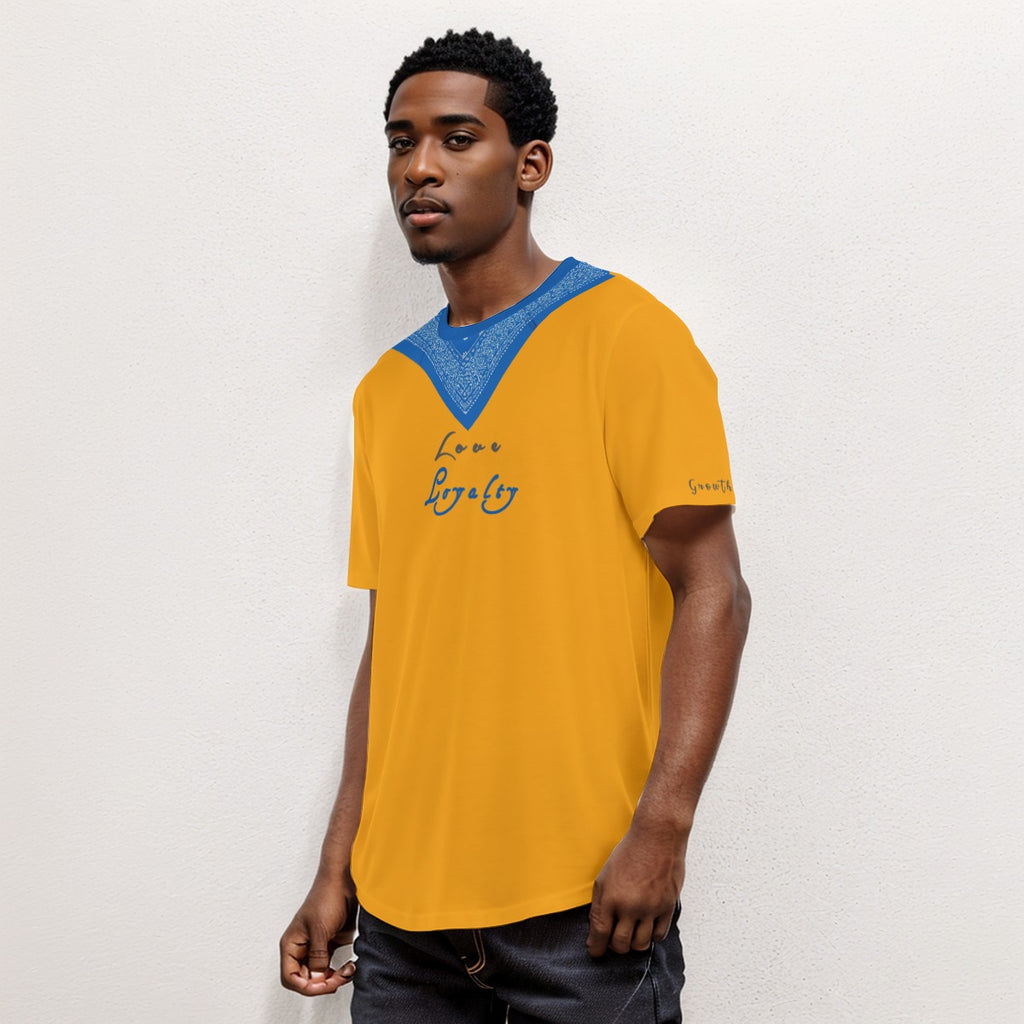 Growth In Pain Apparel Men's Short Sleeve T-shirt with Rounded Hem Design - "Love and Loyalty"