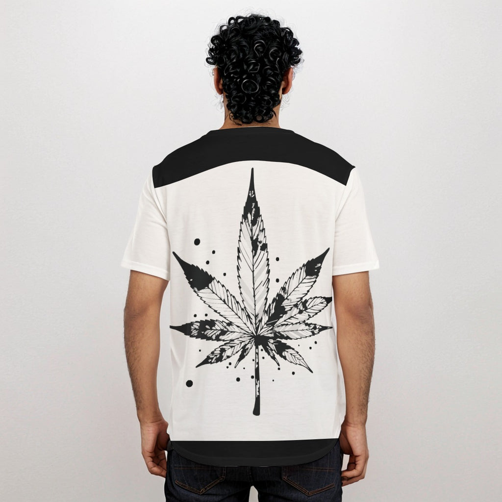 Growth In Pain Apparel Men's Short Sleeve T-shirt with Marijuana Leaf Streetwear Design