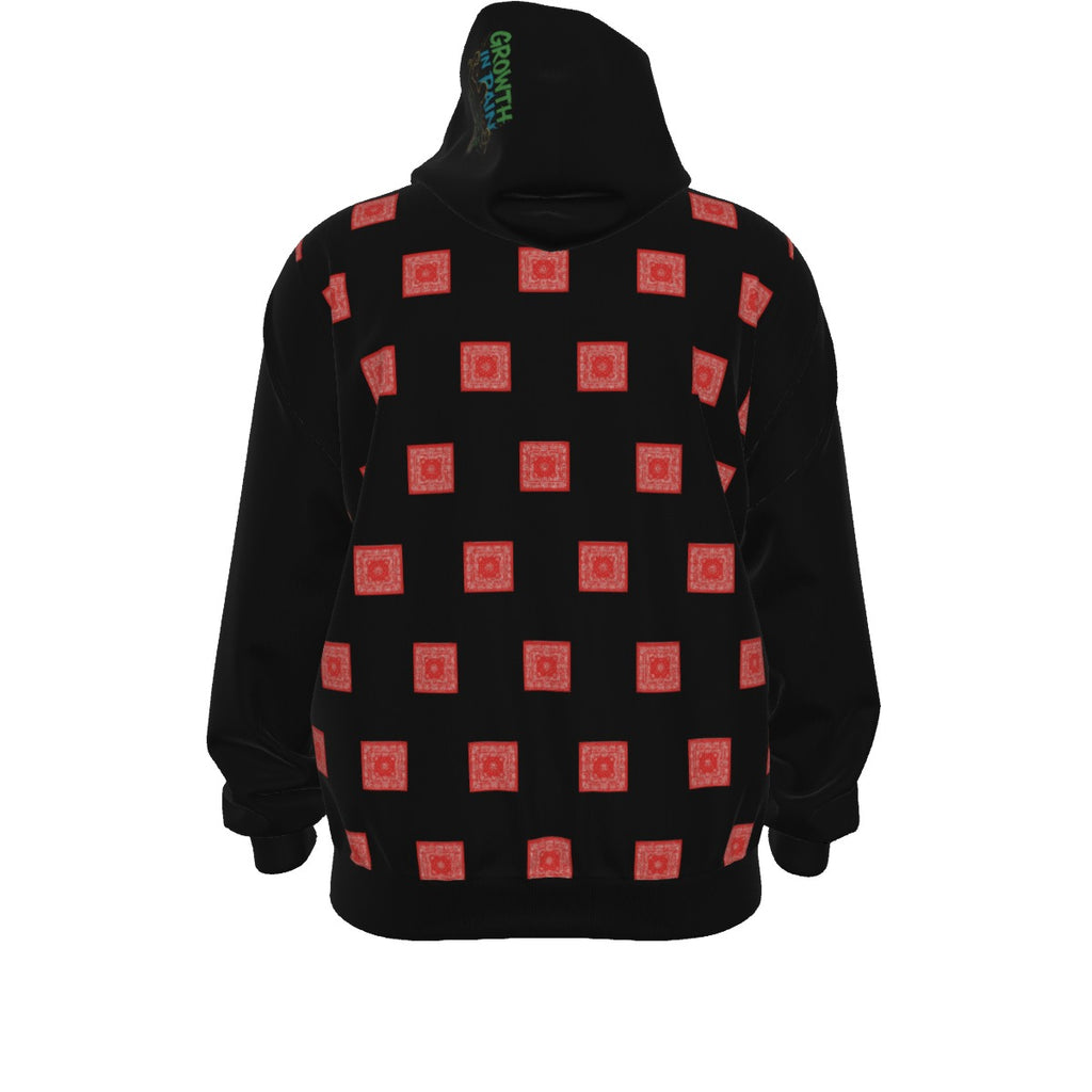 Growth In Pain Apparel Unisex 310GSM 100% Cotton Zip Hoodie | "Red Flag" Premium Streetwear Design