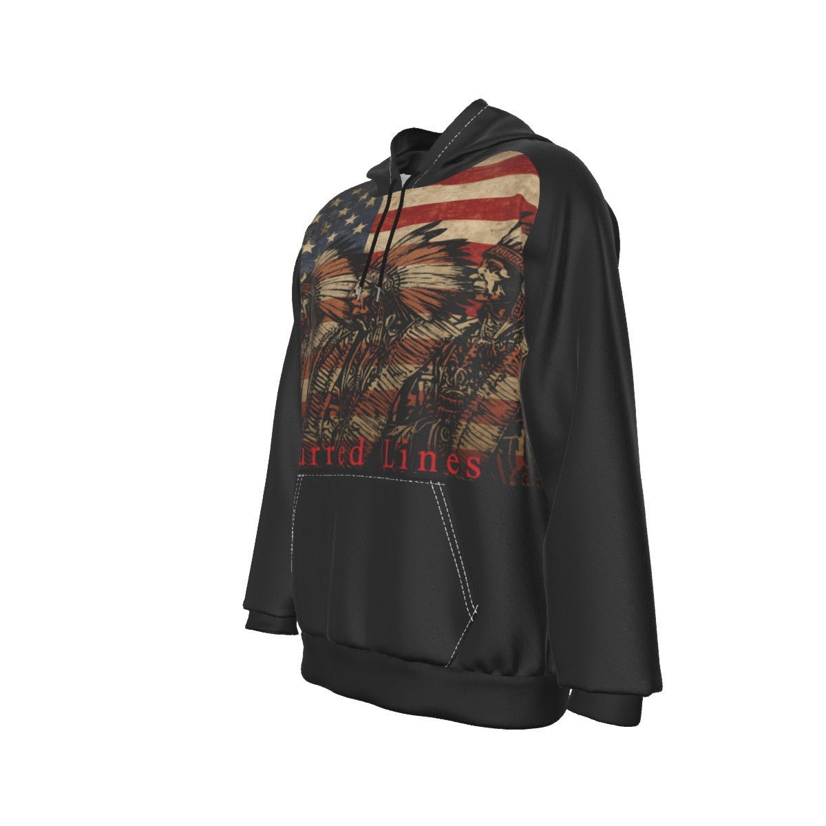 Growth In Pain Apparels "Blurred Lines" Series|Raglan Pullover Hoodie Streetwear