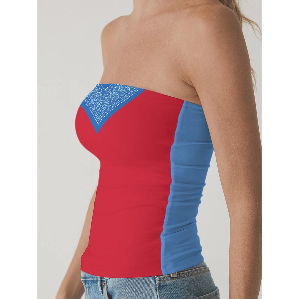 GIP Apparel Women's Double-Layer Strapless Top for Day to Night Streetwear Style