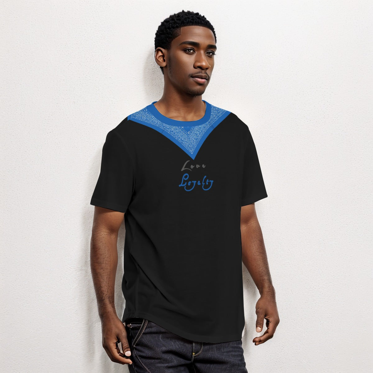 Growth In Pain Apparel Men's Short Sleeve T-shirt with Rounded Hem Design - "Love and Loyalty"