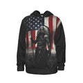 Growth In Pain Apparel Men's Pullover Hoodie - 'Blurred Lines' American Indian Streetwear Design