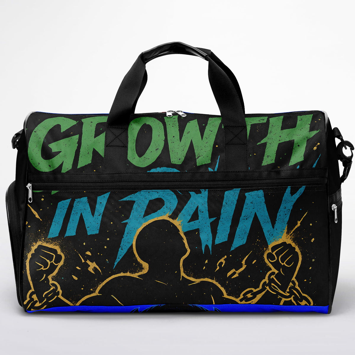 Growth In Pain "Blue Bottom" Crossbody Gym Bag - AOP