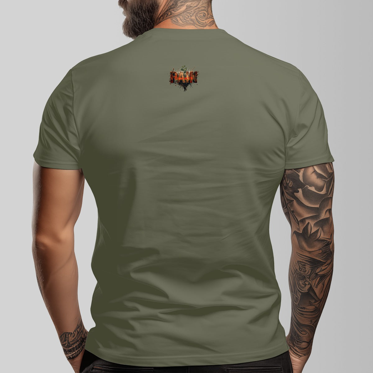 GIP Apparel " Lion Heart" O-neck Short Sleeve Premium T-shirt | 180GSM 100% Cotton (10 Colors)